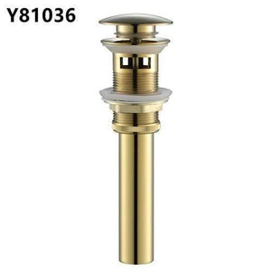 Planet Gates Gold Bathroom Basin Sink Pop Up Drain Brass with Overflow Vanity bath Sink Waste Drainer 8 Colors Bathroom accessories Y81034