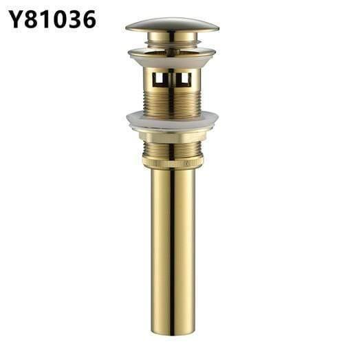 Planet Gates Gold Bathroom Basin Sink Pop Up Drain Brass with Overflow Vanity bath Sink Waste Drainer 8 Colors Bathroom accessories Y81034