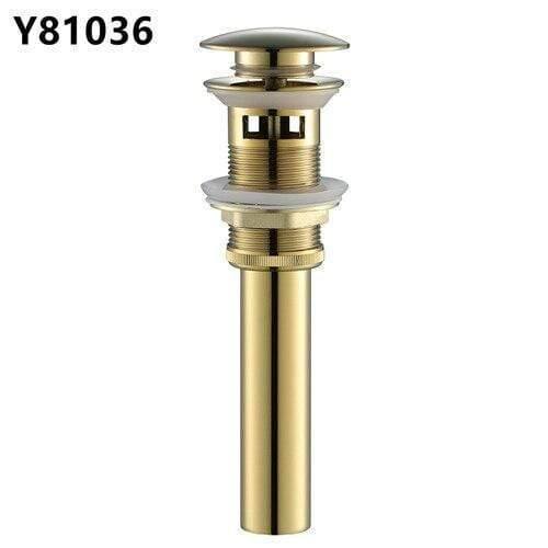 Planet Gates Gold Bathroom Basin Sink Pop Up Drain Brass with Overflow Vanity Sink Waste Drainer 8 Colors Bathroom accessories Y81033