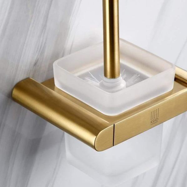 Planet Gates Gold Bathroom Hardware Set Bathrom Shower Shelf Wall Mounted Corner Shelf Organizer 304 Stainless Steel Brushed