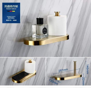 Planet Gates Gold Bathroom Hardware Set Bathrom Shower Shelf Wall Mounted Corner Shelf Organizer 304 Stainless Steel Brushed