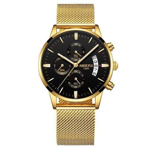 Planet Gates Gold Black Alloy Mens Watches Top Brand Luxury Military Sport Quartz Watch Men Waterproof Male Sport Clock Wristwatches Relogio Masculino