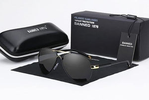 Planet Gates gold black HD Polarized UV 400 men's Sunglasses brand new male cool driving Sun Glasses driving eyewear