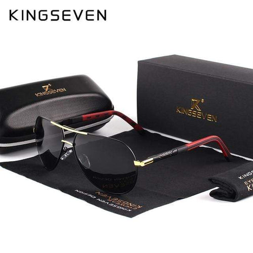 Planet Gates Gold Black Men's Aluminum Magnesium Sun Glasses Polarized UV400 Sun Glasses oculos Male Eyewear Sunglasses For Men N725