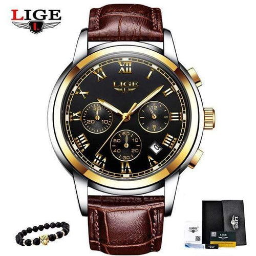 Planet Gates gold black Men's Watches Military Luxury Brand Watch Mens Quartz Stainless Steel Clock Fashion Chronograph Watch Man Relogio Masculino