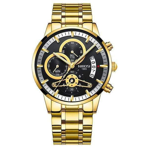 Planet Gates Gold Black S 1 Watch Men Gold And Black Mens Watches Top Brand Luxury Sports Watches  Reloj Hombre Waterproof