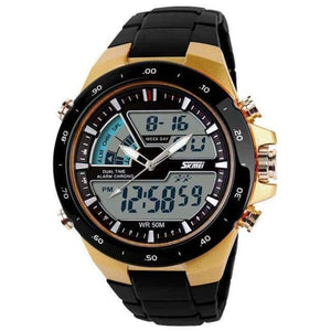 Planet Gates Gold Black SKMEI Sports Watches Men Fashion Casual Digital Quartz Wristwatches Alarm 30M Waterproof Military Chrono Relogio Masculino 1016