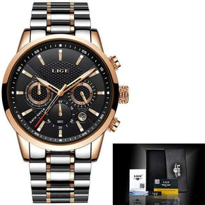 Planet Gates gold black Watch Men Fashion Sport Quartz Clock Mens Watches Brand Luxury Full Steel Business Waterproof Watch Relogio Masculino