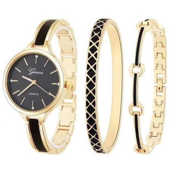 Planet Gates gold black Watch Women Rose Gold Bracelet Watch Sets Luxury Simple  Ladies Female Girl Hour Casual Quartz Wristwatches