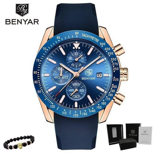 Planet Gates Gold Blue Men Watch Business Full Steel Quartz Top Brand Luxury Casual Waterproof Sports Male Wristwatch Relogio Masculino