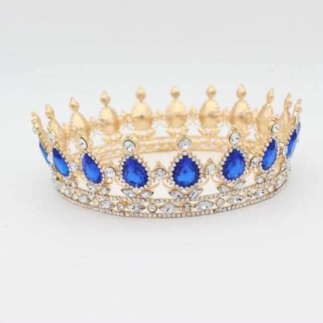 Planet Gates Vintage Baroque Queen King Bride Tiara Crown For Women Headdress Prom Bridal Wedding Tiaras and Crowns Hair Jewelry Accessories