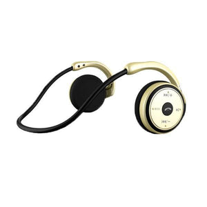Planet Gates Gold Bluetooth Headphone Wireless Jaws Support TF Card FM Radio Portable Neckband Wireless Earphones
