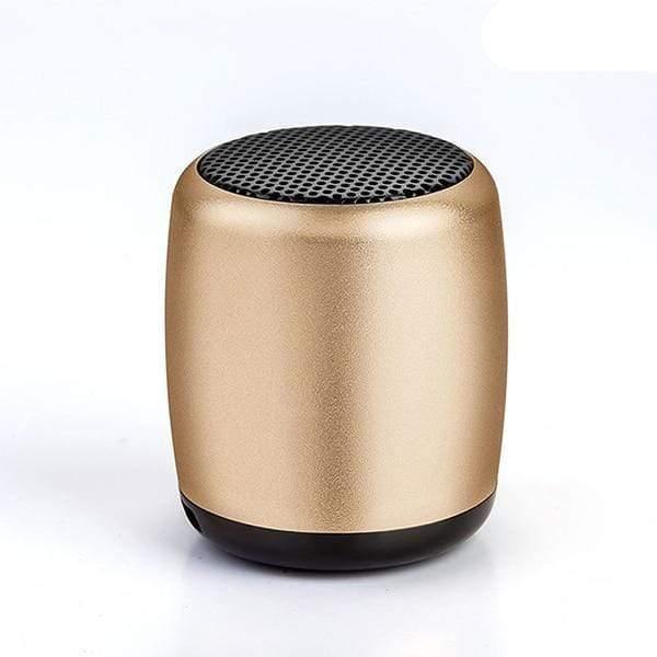 Planet Gates Gold BM3 TWS Metal Super Mini Wireless Bluetooth Speaker Portable Small Pocket Size With Selfie Remote Control Microphone Lanyard