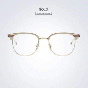 Planet Gates Gold Brand Designer Fashion Retro Women Eyeglasses Frame Reading Plain Glasses Frame Optical Clear Lens UV Protection Eyewear