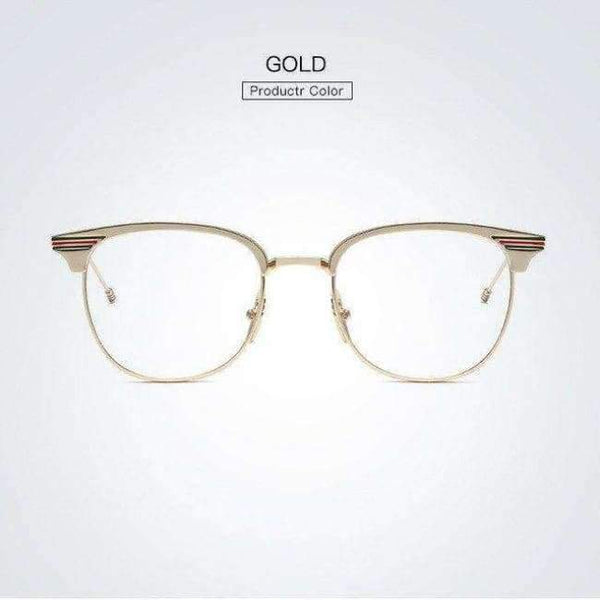 Planet Gates Gold Brand Designer Fashion Retro Women Eyeglasses Frame Reading Plain Glasses Frame Optical Clear Lens UV Protection Eyewear