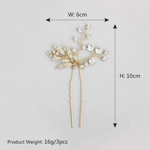 Planet Gates Gold Bridal Hair Combs Leaf Hairpins Wedding Hair Accessories Handmade Jewelry Crystal Headpiece Jewelry Gifts for Women