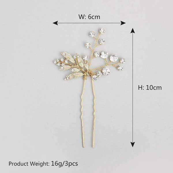 Planet Gates Gold Bridal Hair Combs Leaf Hairpins Wedding Hair Accessories Handmade Jewelry Crystal Headpiece Jewelry Gifts for Women