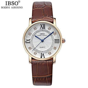 Planet Gates Gold brown women Watch Fashion Women Watches Business Luxury Genuine Leather Strap Watch Men Relojes Hombre
