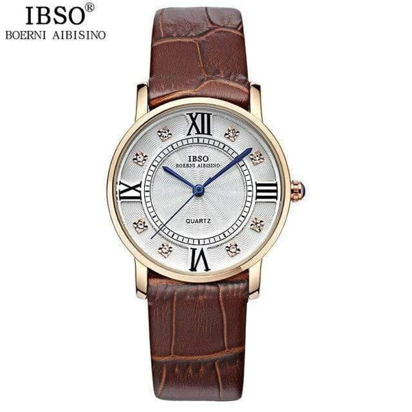 Planet Gates Gold brown women Watch Fashion Women Watches Business Luxury Genuine Leather Strap Watch Men Relojes Hombre