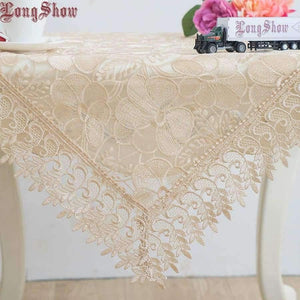 Planet Gates gold butterfly / 130*180cm Light Coffee Pure Organza Lace Trim LOTUS Embroidered Tablecloth