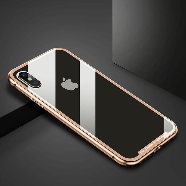 Planet Gates Gold Case / For iPhone Xs 5.8 Baseus Magnetic Adsorption Flip Case For iPhone Xs Max Xs Metal Fram Tempered Glass Case For iPhone Xs 2018 Phone Coque Cover