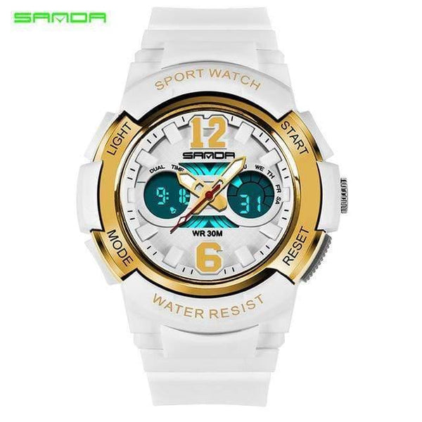 Planet Gates Gold Children's Watches Outdoor Sports Children Boys and Girls LED Digital Watch Waterproof Children's Sports Watch