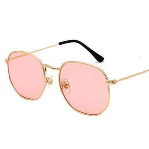 Planet Gates Gold clear pink Men Sunglases Hexagon Sun glasses NEW Women Metal Frame Fishing Glasses Gold tea Eyewear lentes de sol hombre okulary UV400