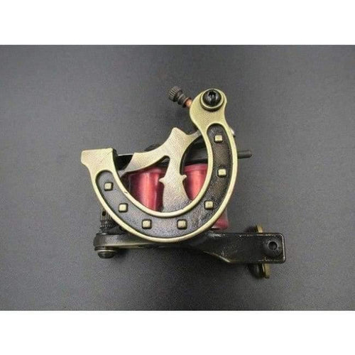 Planet Gates Gold Coil Tattoo Machine Golden Color Coils Tatoo Gun Steel Tattoo Frame for Liner Shader Equipment Supply#NM127