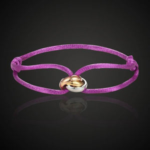 Planet Gates Gold-color / 16cm Theresa New hot stainless steel bracelet 3 metal buckle ribbon lace up chain multicolor adjustable size bracelet popular unisex