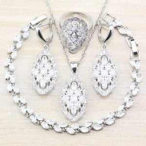 Planet Gates Gold-color / 7 925 Silver Sets With Natural Stones Blue CZ Earrings/Pendant And Necklace/Bracelet/Ring For Women Costume