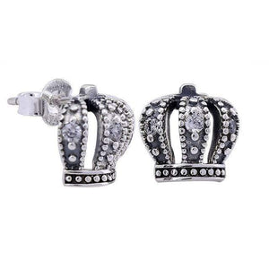 Planet Gates Gold-color Clusters  White Orchid 925 Sterling Silver Earrings Studs For Women Wedding Party Gift DIY Europe Jewelry