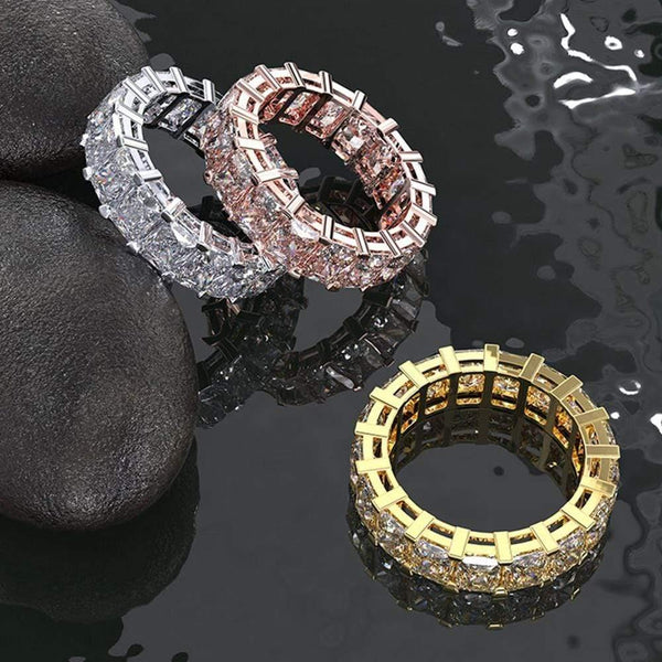 Planet Gates Gold Color Engagement Rings for Women Sterling 925 Silver Jewelry Moissanite Ring Fine Jewelry Gift Size 5-12
