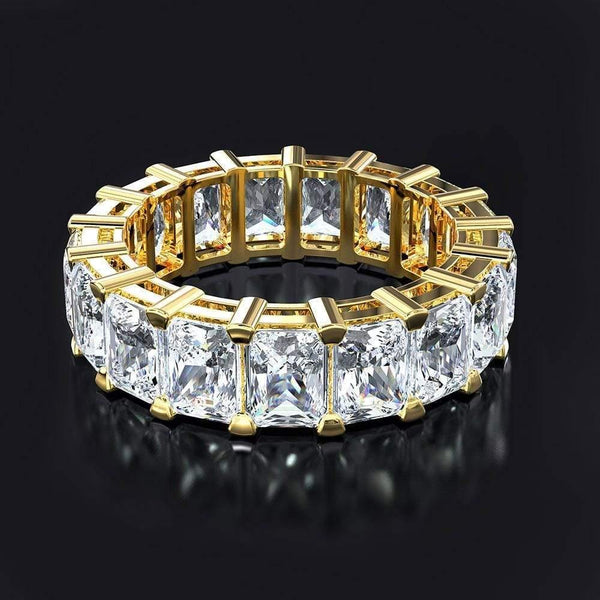 Planet Gates Gold Color Engagement Rings for Women Sterling 925 Silver Jewelry Moissanite Ring Fine Jewelry Gift Size 5-12