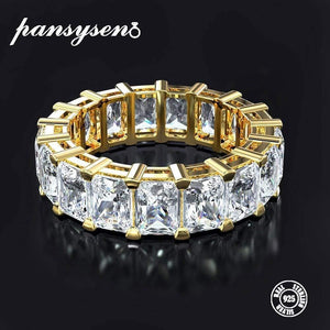 Planet Gates Gold Color Engagement Rings for Women Sterling 925 Silver Jewelry Moissanite Ring Fine Jewelry Gift Size 5-12