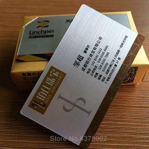 Planet Gates Gold color Opaque plastic wire drawing card double-sided printing plastic metal card 0.38mm high quality business card custom printing