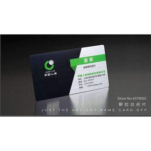 Planet Gates Gold color Opaque plastic wire drawing card double-sided printing plastic metal card 0.38mm high quality business card custom printing