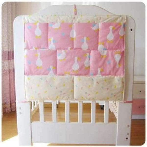 Planet Gates Gold Cotton Grey Baby Bed Hanging Storage Bag Newborn Crib Organizer Toy Diaper Pocket for Babies Bedding Set 50*60CM