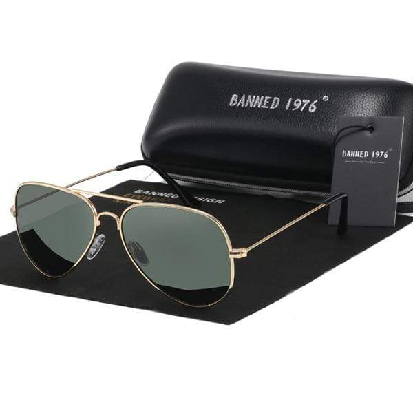 Planet Gates gold deep green A2 Classic HD Polarized Metal frame Aviation Sunglasses Designer Women Men Feminin Brand Name Oculos Vintage Glasses