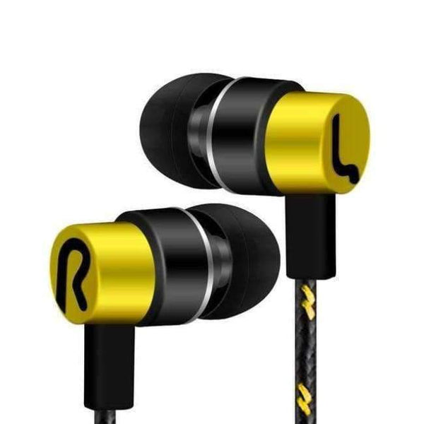 Planet Gates gold Earphone With Microphone 3.5mm In-Ear Stereo Earbuds Headset For Computer Cell Phone D30 Jan12