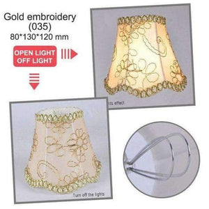 Planet Gates Gold embroidery Art Deco Ripple Lamp Shades Crystal Chandelier Wall Lamp Fabric Lampshade Nordic Style Modern Lamp Cover for Home Decoration