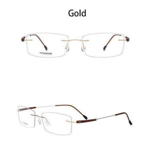 Planet Gates Gold EOOUOOE Brand Design Titanium Women Men Unisex Rimless Glasses Prescriptio Spectacles Oculos Eyewear Gafas Opticas Glasse Frame