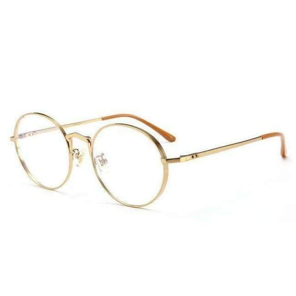 Planet Gates Gold EOOUOOE Pure Titanium Eyewear Men Women Unisex Round Frame Gafas Oculos Goggles Female Eyeglasses Opticas Glasses Prescription