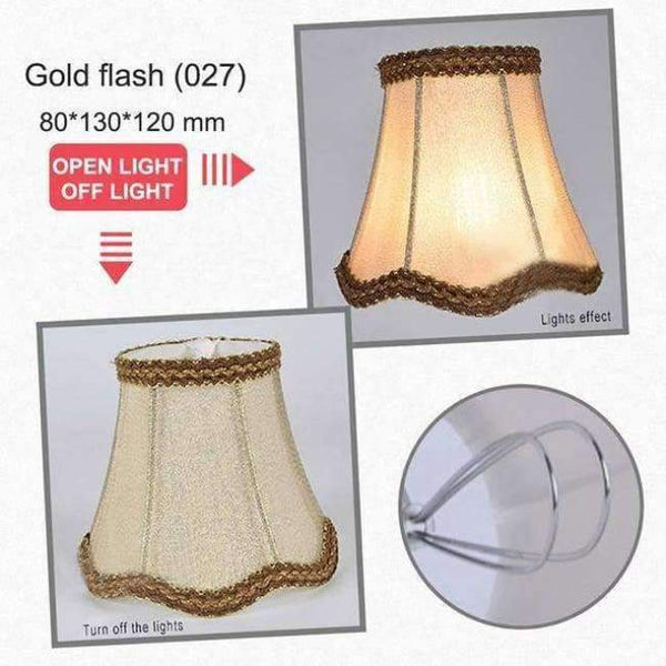 Planet Gates Gold flash Art Deco Ripple Lamp Shades Crystal Chandelier Wall Lamp Fabric Lampshade Nordic Style Modern Lamp Cover for Home Decoration