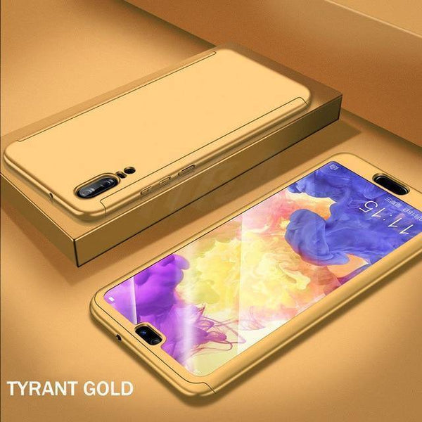 Planet Gates Gold / For Huawei P20 H&A 360 Degree Protection Full Cover Phone Case For Huawei P20 Lite P20 Pro Shockproof Cover For Huawei P20 Lite Case Glass