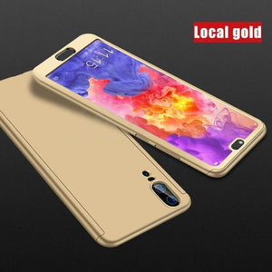 Planet Gates Gold / For Huawei P20 H&A Luxury 360 Degree Full Cover Phone Case For Huawei P20 Lite P20 Pro Screen Protector Phone Cover P20 Lite P20 Pro Case Glass