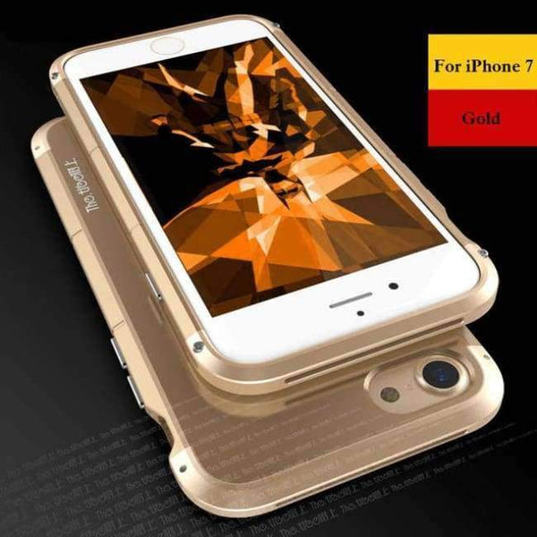 Planet Gates gold / For iPhone 7 iPhone 7 Case Luxury Accessories Brand Metal Aluminum+Hard PC Shockproof Armor Back Phone Case For iPhone 7 plus Case Cover