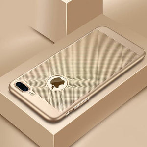 Planet Gates Gold / For iPhone 7 ZNP Heat dissipation Phone Case For iPhone 7 8 Plus Cases Full Cover For iPhone 8 7 Plus 7Plus Cover Hard Back PC Protect Shell