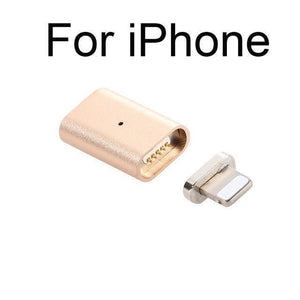 Planet Gates Gold for iPhone Magnetic Adapter Data For iPhone XR XS Max X 8 7 6S 6 Plus 5 5S SE Metal Plug Mobile Phone Charger Charging Converter Adapters