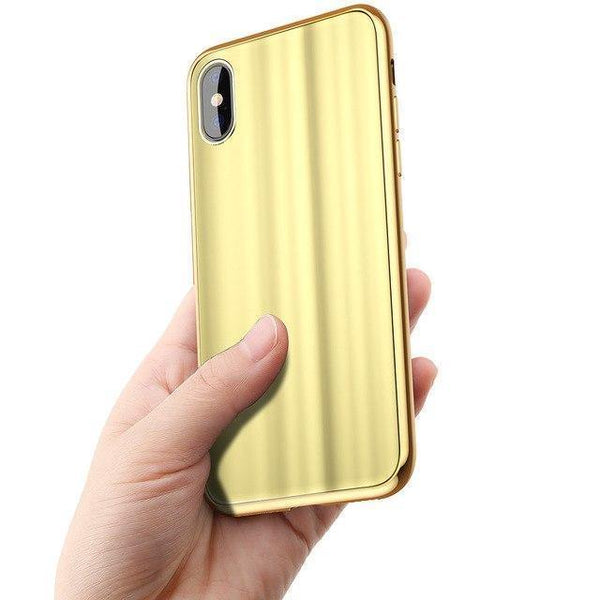 Planet Gates Gold / For iPhone X Luxury Case For iPhone X, Baseus Screen Protector Case For iPhone X 10 TPU & Tempered Glass Back Cover For iPhoneX Capinhas Capa