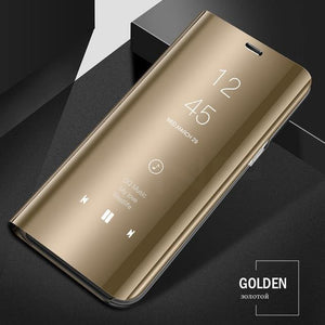 Planet Gates Gold / For S7 ZNP Smart Mirror Flip Phone Case For Samsung Galaxy S9 S8 S7 S6 Edge Plus A3 A5 A7 J3 J5 J7 2017 Clear View Cover J6 A6 A8 Cases